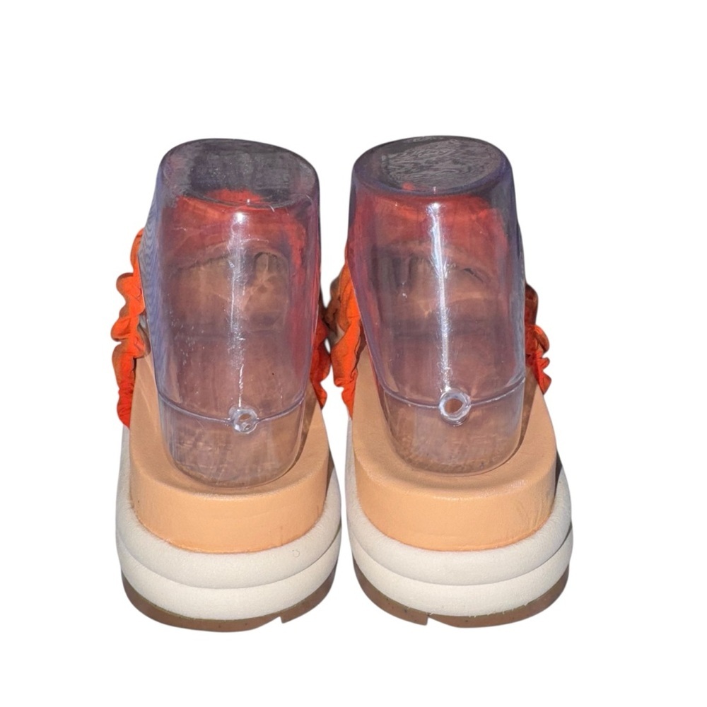 Sorel Women’s Sport Sandals Slides Orange Ruched Lug Sole Size 8 resortwear - Picture 6 of 9